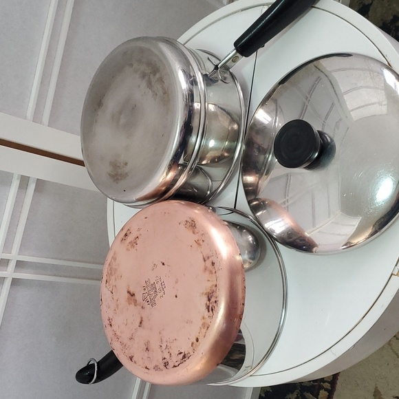 Vintage Revere Ware Copper Buttom Double Boiler Set - Picture 5 of 6